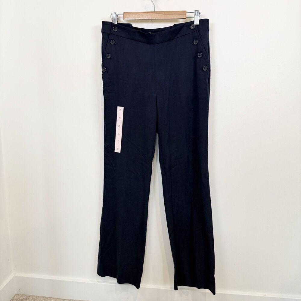 NEW Banana Republic Dress Pants Womens 6 Petite Navy Blue Sailor Trouser Office